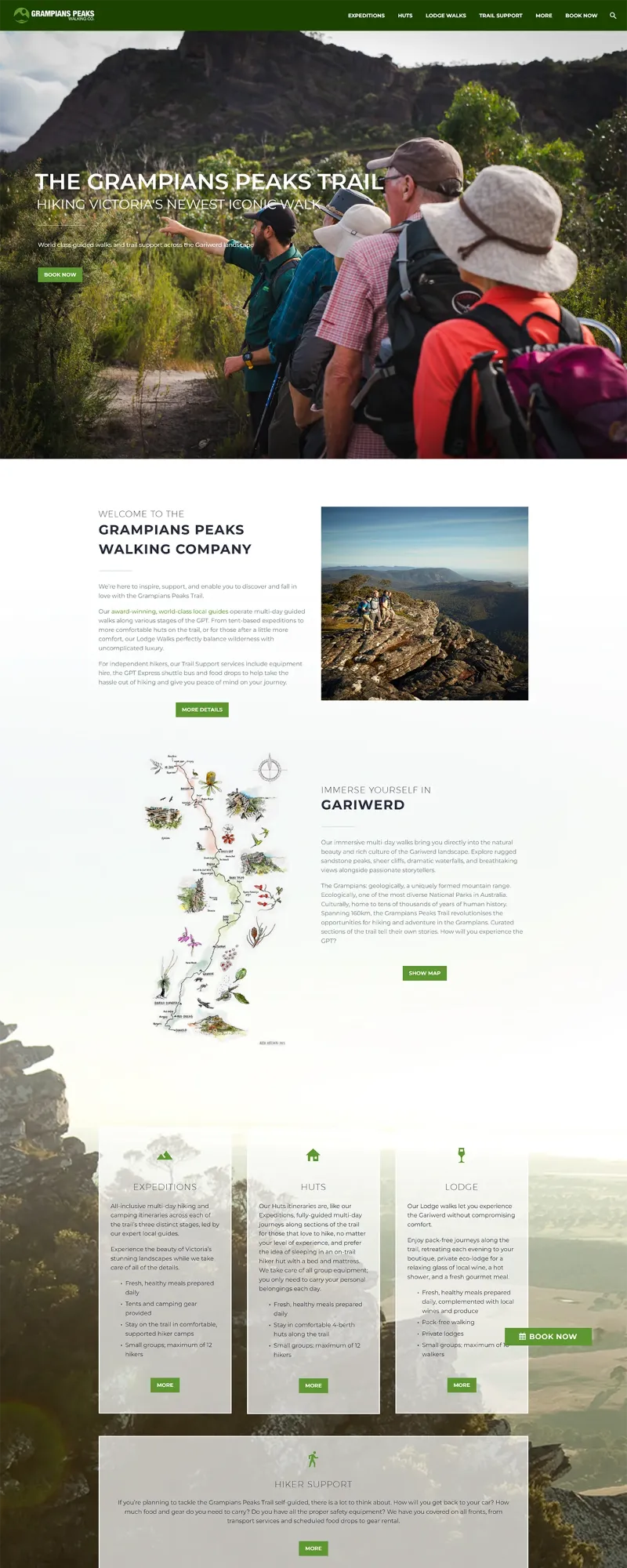 The Grampians Peaks Walking Co. website