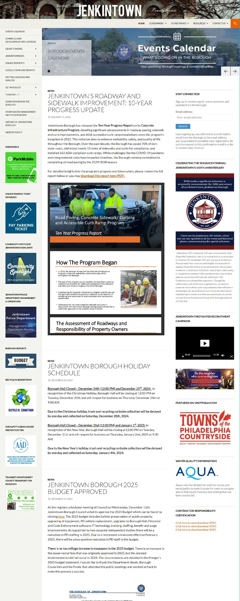 The Borough of Jenkintown website
